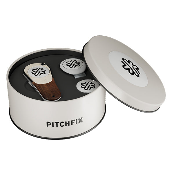 New Round Golf Gift Tin with Woodie and Hat Clip