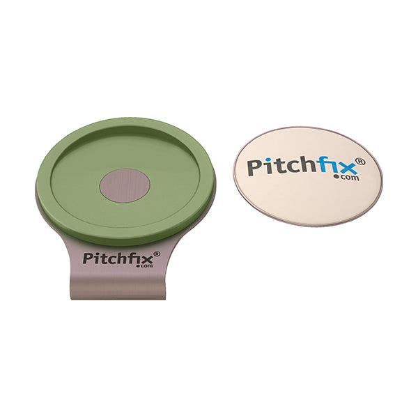 Light green Pitchfix Hat and Cap Clip Golf ball marker